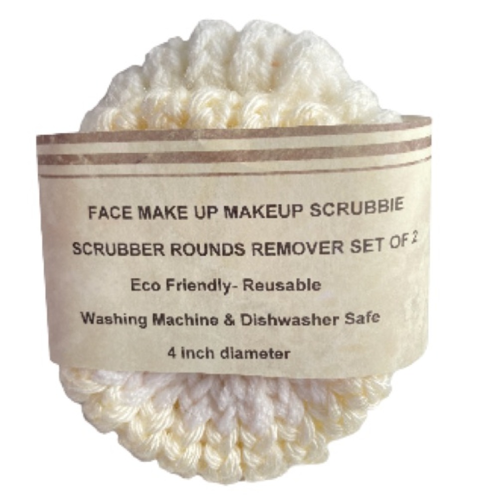 Face Make Up Makeup Scrubbie Scrubber Rounds Remover Cream and Pastel Rainbow 4"
